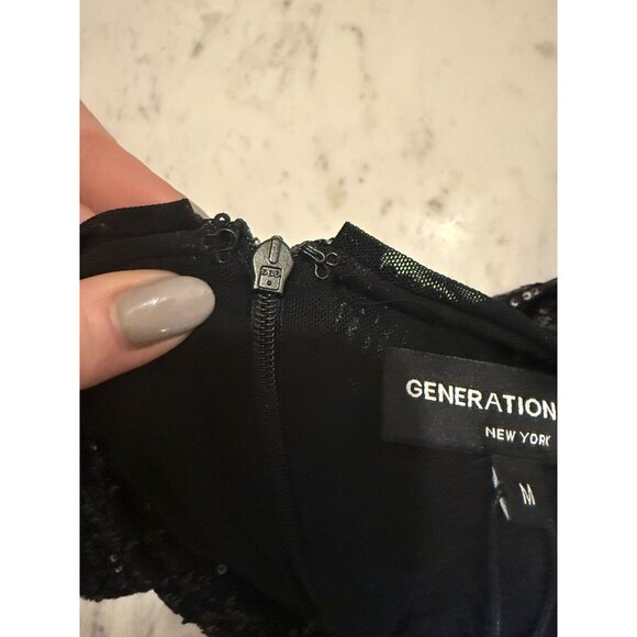 NWT Generation Love Meadow Black Sequin Jumpsuit Sz M $395 [jb] - Picture 5 of 13